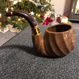 Relpo, Brown Pipe, Oversized Planter T607, Vintage Collectible,