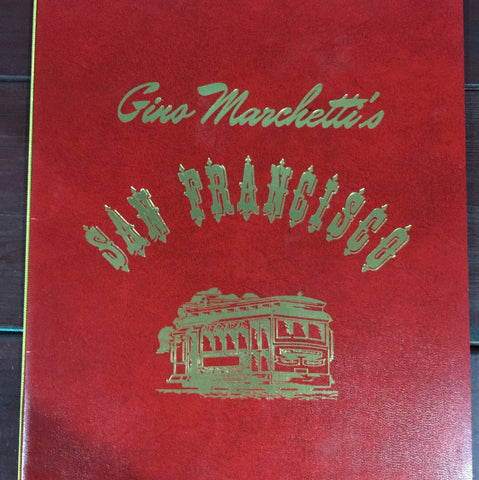 The San Francisco restaurant Wayne PA owned by Gino Marchetti founder of Gin'o's Hamburger fast food chain, Vintage Collectible menu
