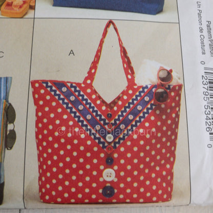 McCalls, Beach Totes Patterns, M5403, Sewing Patterns