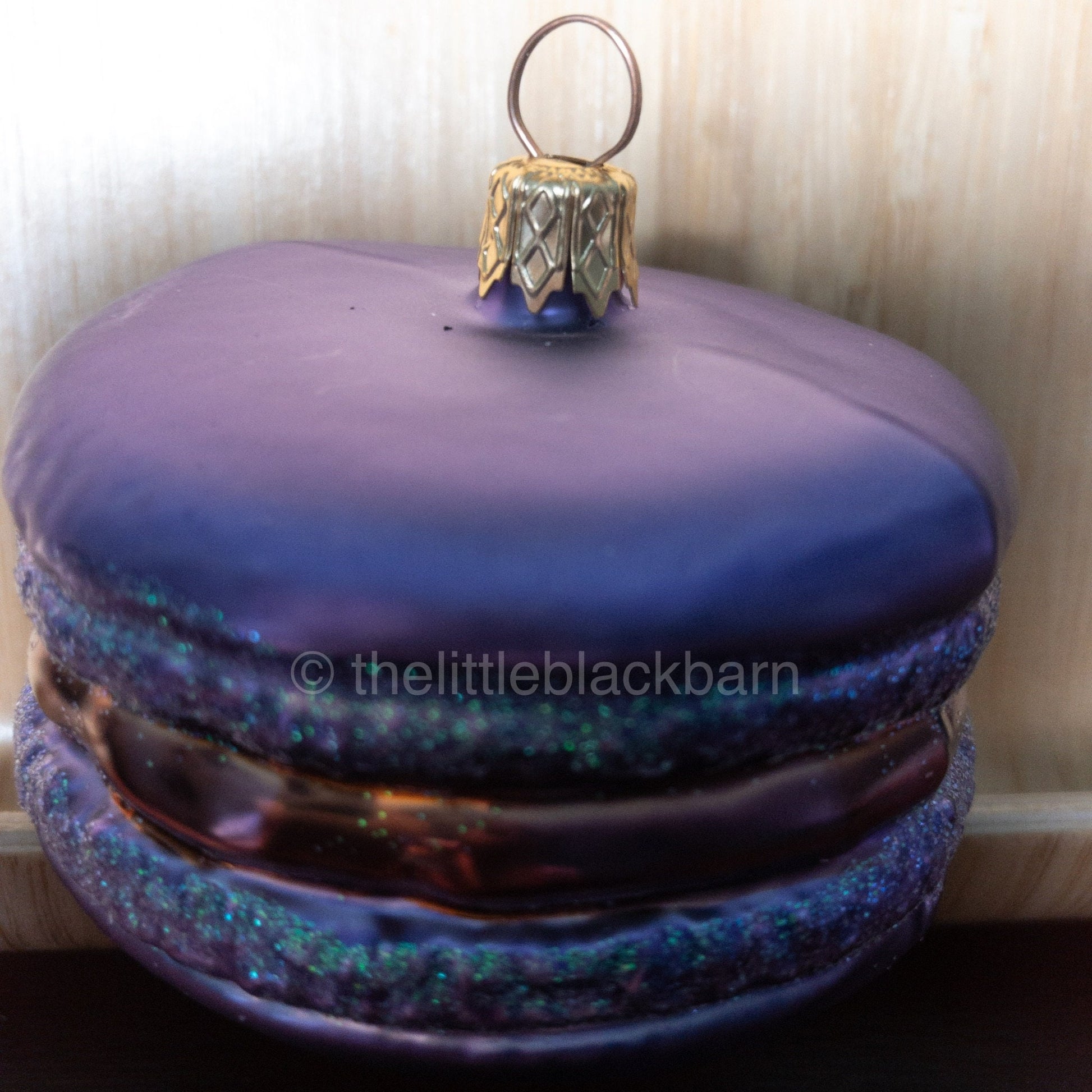 Handcrafted Ornament From Poland, Looks Like a Purple Hamburger Or Cookie