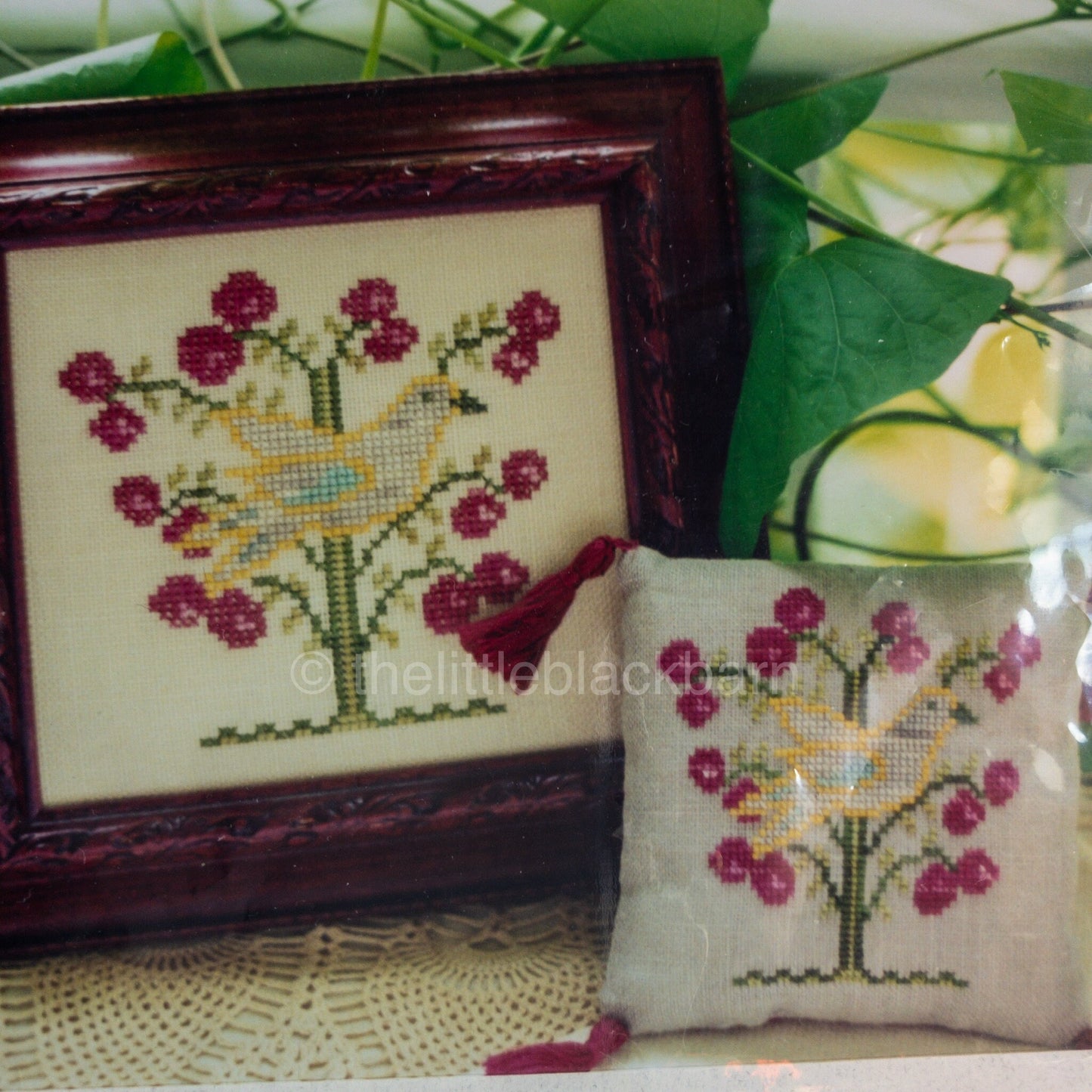 The Gentle Art, Strawberry Bouquet & Summer Berries, Set of 2, Vintage 1994, Counted Thread Embroidery