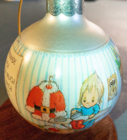 Hallmark, Betsey Clark #3, Home For Christmas, Dated 1988, Glass Ball, Keepsake Ornament, QX2714*