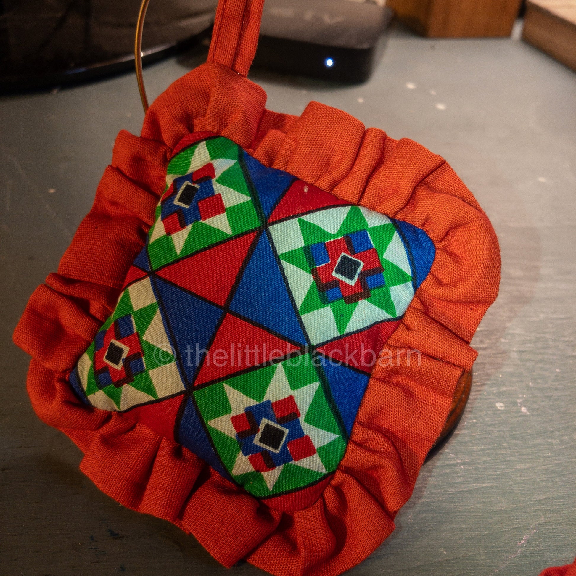 Hallmark, Handmade Quilt Look Pillow Christmas Ornaments