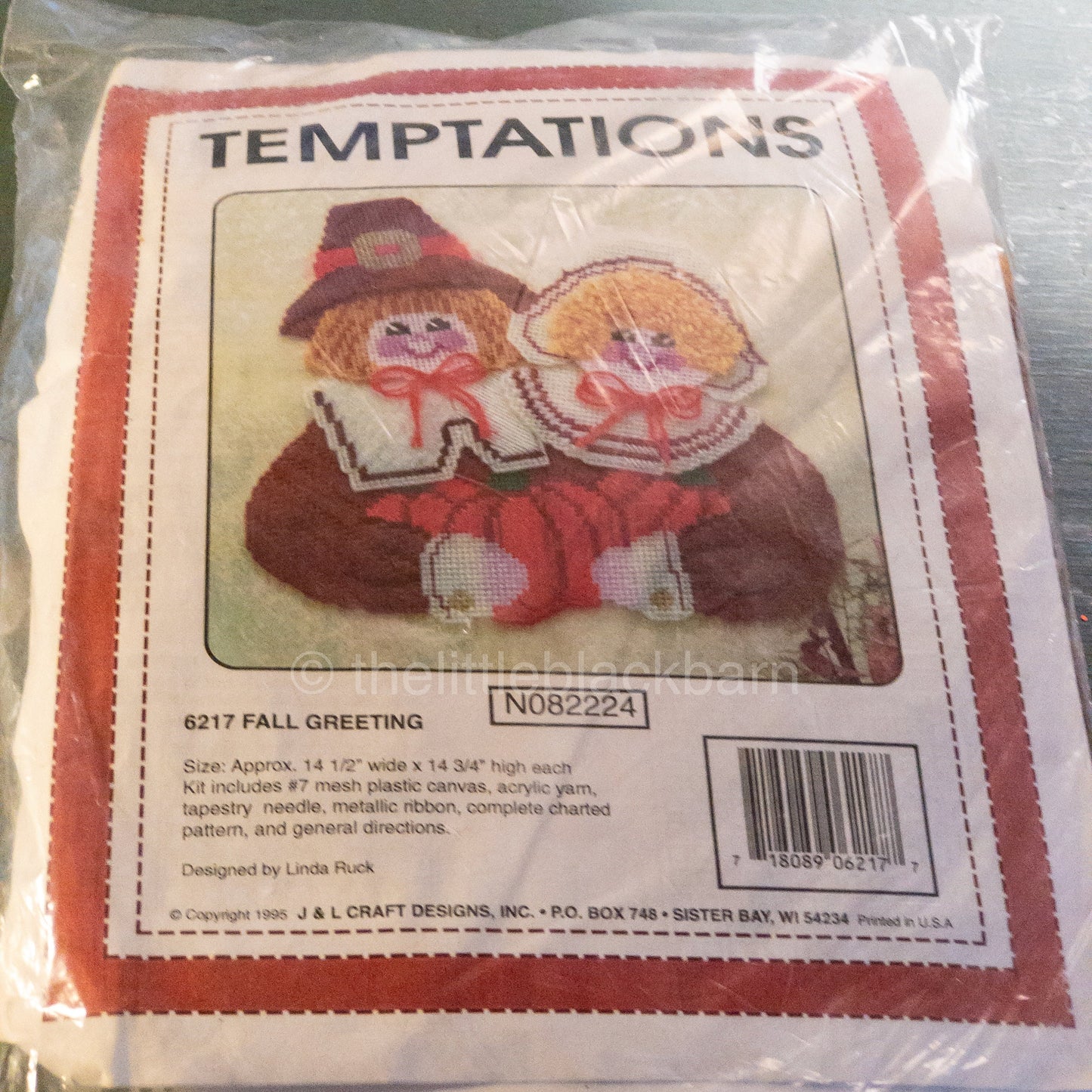 Temptations, 6217 Fall Greetings, Vintage 1995, Plastic Canvas Kit*