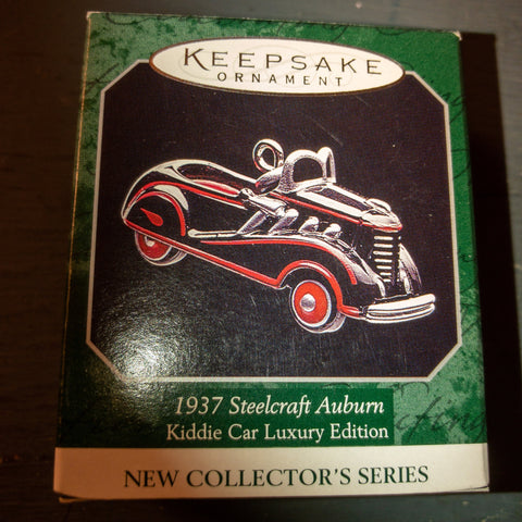 Hallmark, 1937 Steelcraft Auburn, Kiddie Car, Luxury Edition, Dated 1998, Keepsake Ornament, QXM41438*