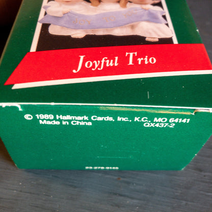 Hallmark, Joyful Trio, Vintage 1989 Keepsake Ornament