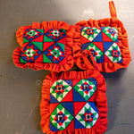 Hallmark, Handmade Quilt Look Pillow Christmas Ornaments