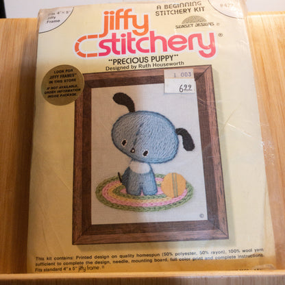 Jiffy Stitchery, Precious Puppy, A Beginning Stitchery Crewel Kit