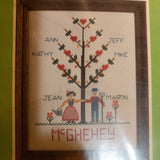 Designs For the Needle, Family Tree, Vintage 1980,  Counted Cross Stitch Kit
