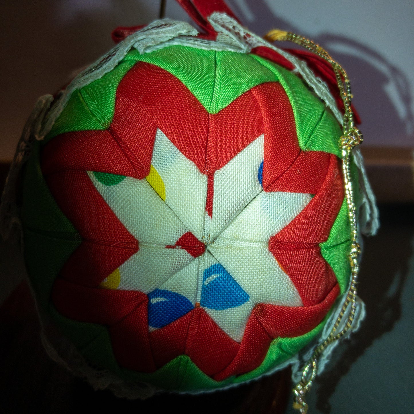 Nice Quilt & Lace, Vintage Christmas Tree Ornament