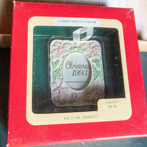 Carlton Cards, Picture Perfect, Heirloom Collection, Dated 1993, Ornament, 2 Sided Photo Frame