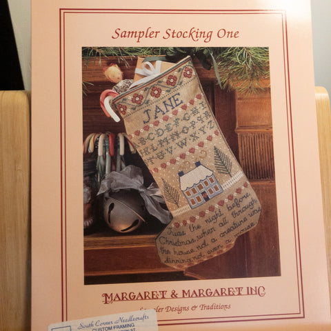 Margaret & Margaret, Sampler Stocking, One Vintage 1993, Counted Cross Stitch Chart