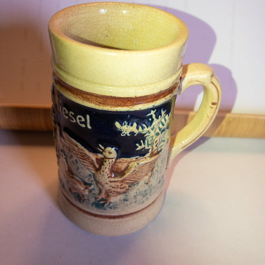 Small Stein Depicting Geese, Ganse-Liesel Made In Western Germany, Vintage