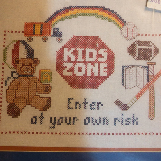 Needles 'N Hoops, Kid's Zone, No.490, Easy To Do Vintage Sampler Kit,Personalization Kit Included