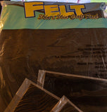 Black Felt 36 by 36 Inches, and 3 packs, 8.5 by 11 Inch, Black Velvet Self Stick Paper