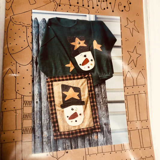 Palette Primitives, Simon Snow Shirt and Wall Quilt Pattern