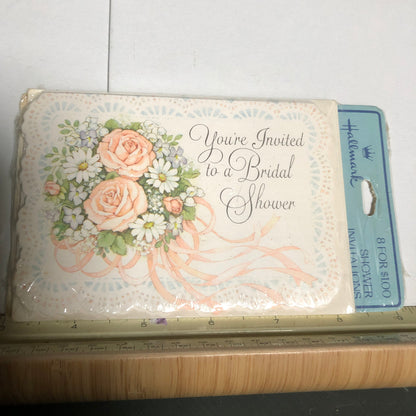 Bridal Shower Invitations, Vintage Set of 8 Cards