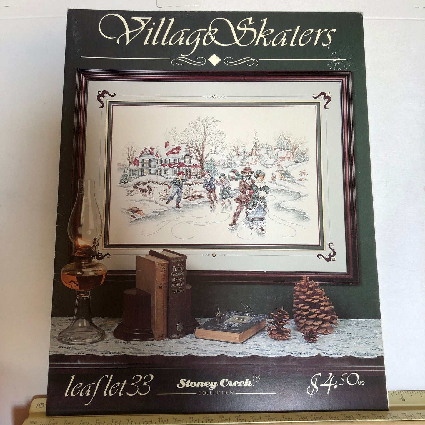 Stoney Creek, Village Skaters, Vintage, 1990, Leaflet 33, Counted Cross Stitch, Pattern