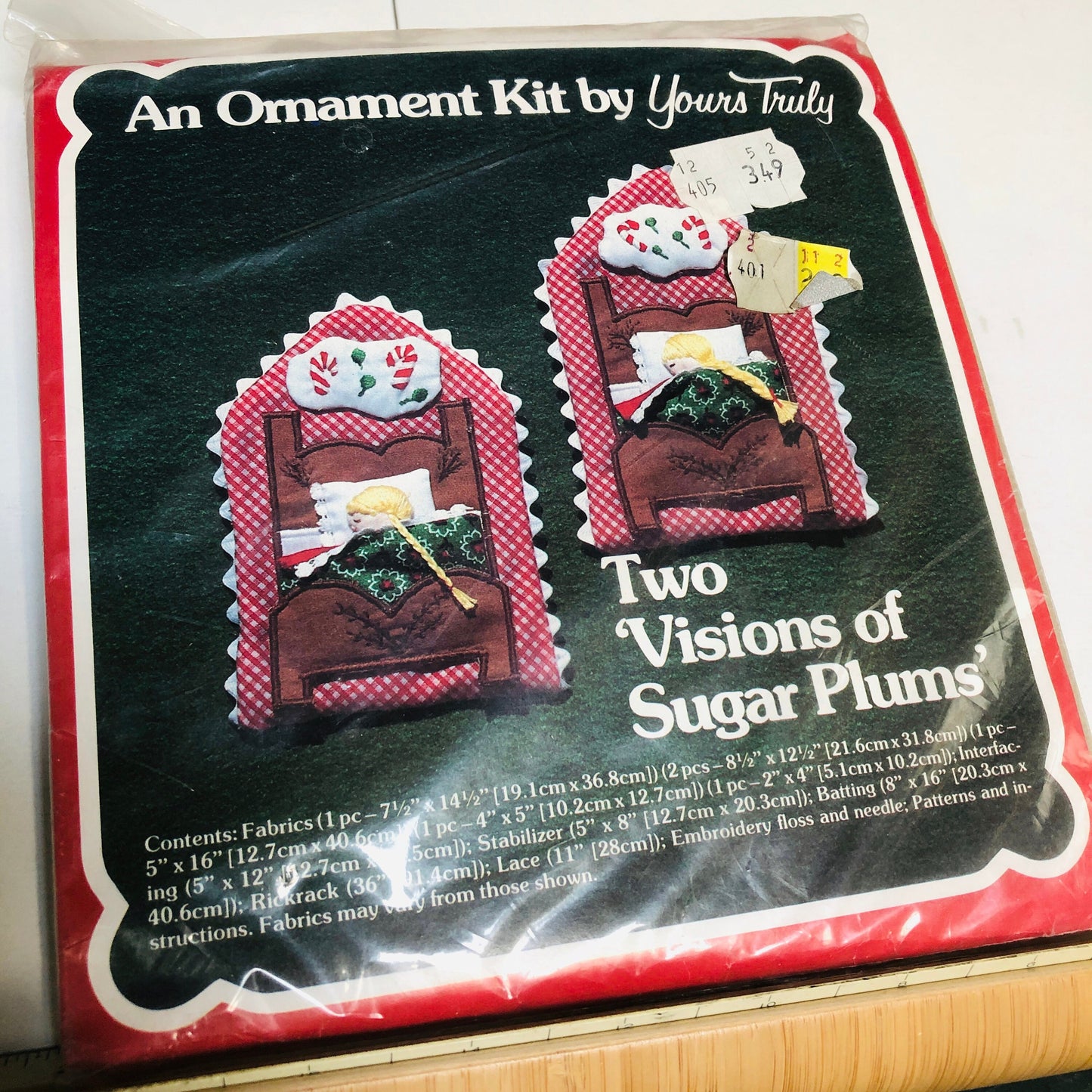 Yours Truly, Two Visions of Sugar Plums', Vintage 1981, Ornament Kit