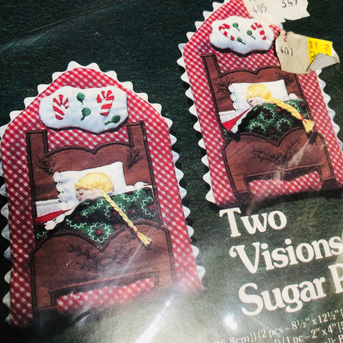 Yours Truly, Two Visions of Sugar Plums', Vintage 1981, Ornament Kit
