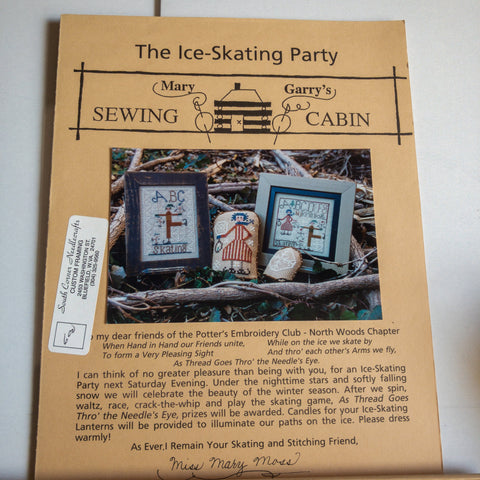 Mary Garry's Sewing Cabin, Ice-Skating Party Vintage 1997, Counted Cross Stitch Chart