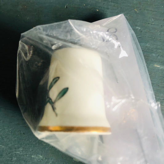 Barbados Thimble Vintage Collectible Porcelain Sewing Thimble