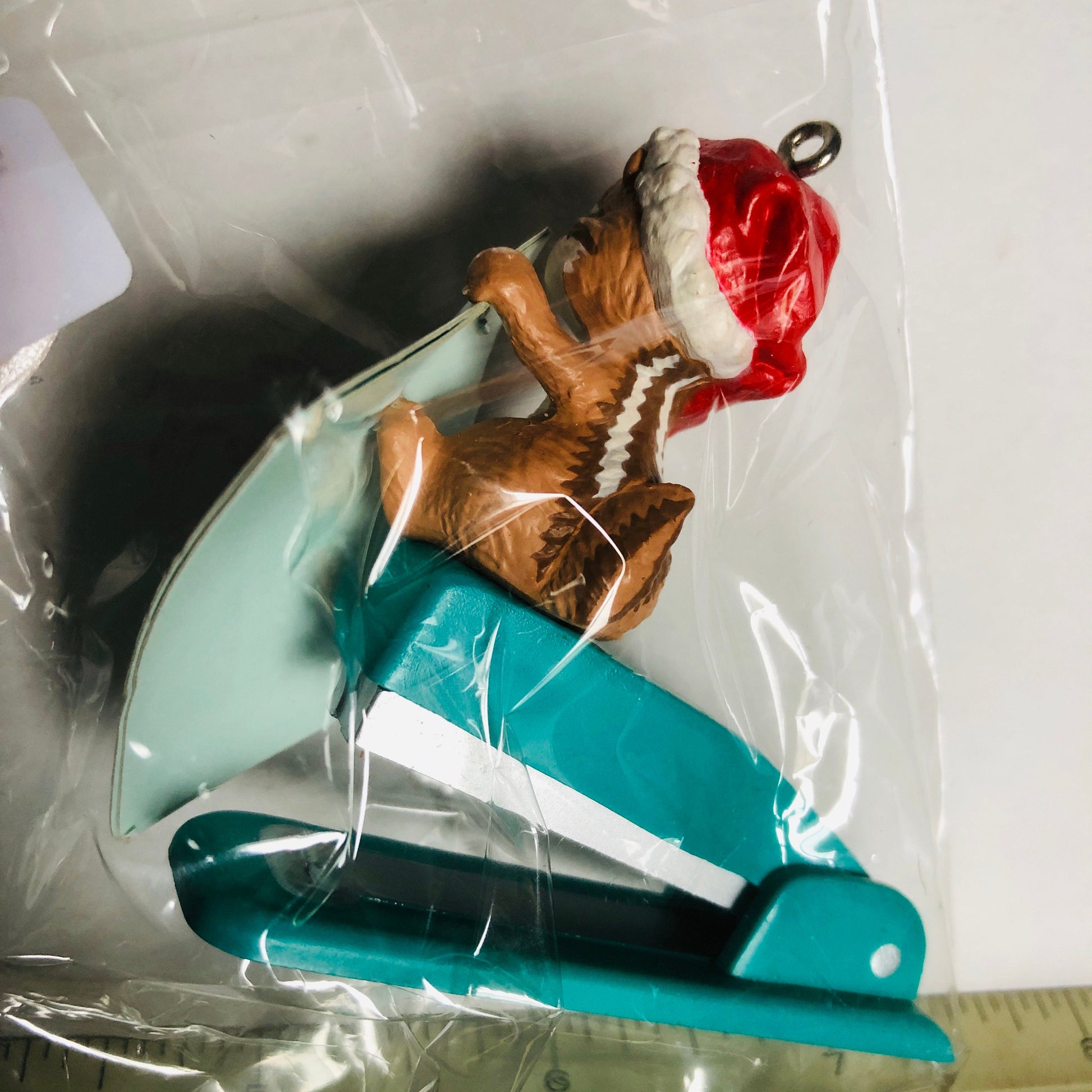 Hallmark, Holiday Memo, Chipmunk on Stapler, Vintage 1992, Keepsake Ornament