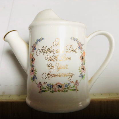 Anniversary Gift Miniature Porcelain, Watering Can Vintage 1989 Collectible*