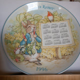 Peter Rabbit by Wedgwood, 1996 Calendar Collectible Plate