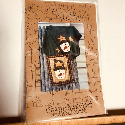 Palette Primitives, Simon Snow Shirt and Wall Quilt Pattern