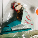 Hallmark, Holiday Memo, Chipmunk on Stapler, Vintage 1992, Keepsake Ornament