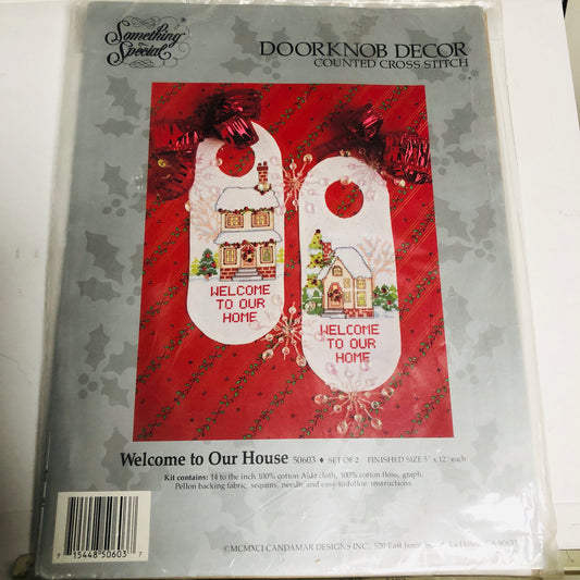 Something Special, Welcome to Our House, Set Of 2, Vintage 1991, Counted Cross Stitch Kits*