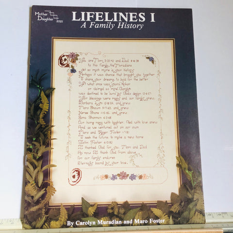 Mother & Daughter, Lifelines I, A Family History, Vintage 1984, Counted Cross Stitch Chart