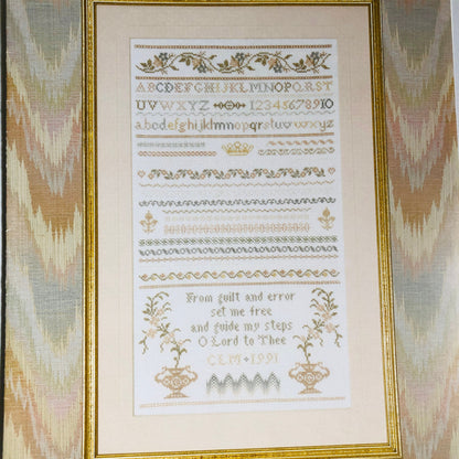 Serendipity Designs, Caroline's Sampler, Caroline Mecham, Vintage 1991, Counted Cross Stitch Chart