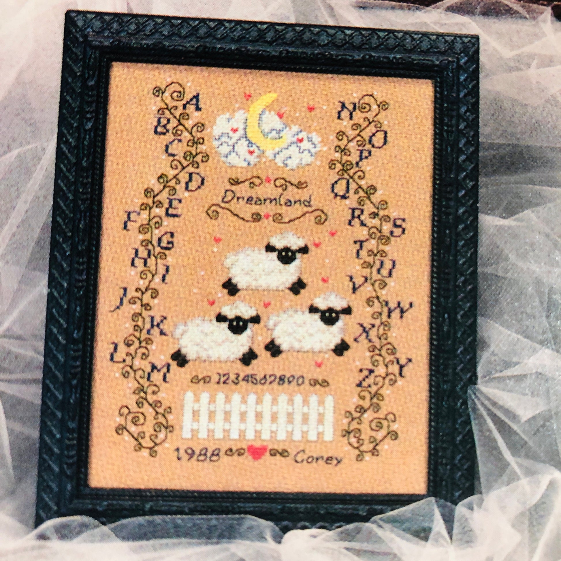 Pocket Full of Dreams, Sampler of Dreams, Vintage 1989, Counted Cross Stitch Chart