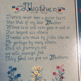 Homestead Designs, "Mother", Vintage 1985, Counted Cross Stitch Chart