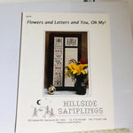 Hillside Samplings, Flowers and Letters and You, Oh My!, Vintage 2000, Counted Cross Stitch Chart