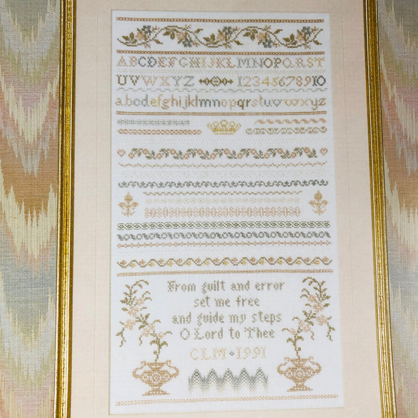 Serendipity Designs, Caroline's Sampler, Caroline Mecham, Vintage 1991, Counted Cross Stitch Chart