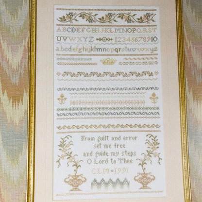 Serendipity Designs, Caroline's Sampler, Caroline Mecham, Vintage 1991, Counted Cross Stitch Chart