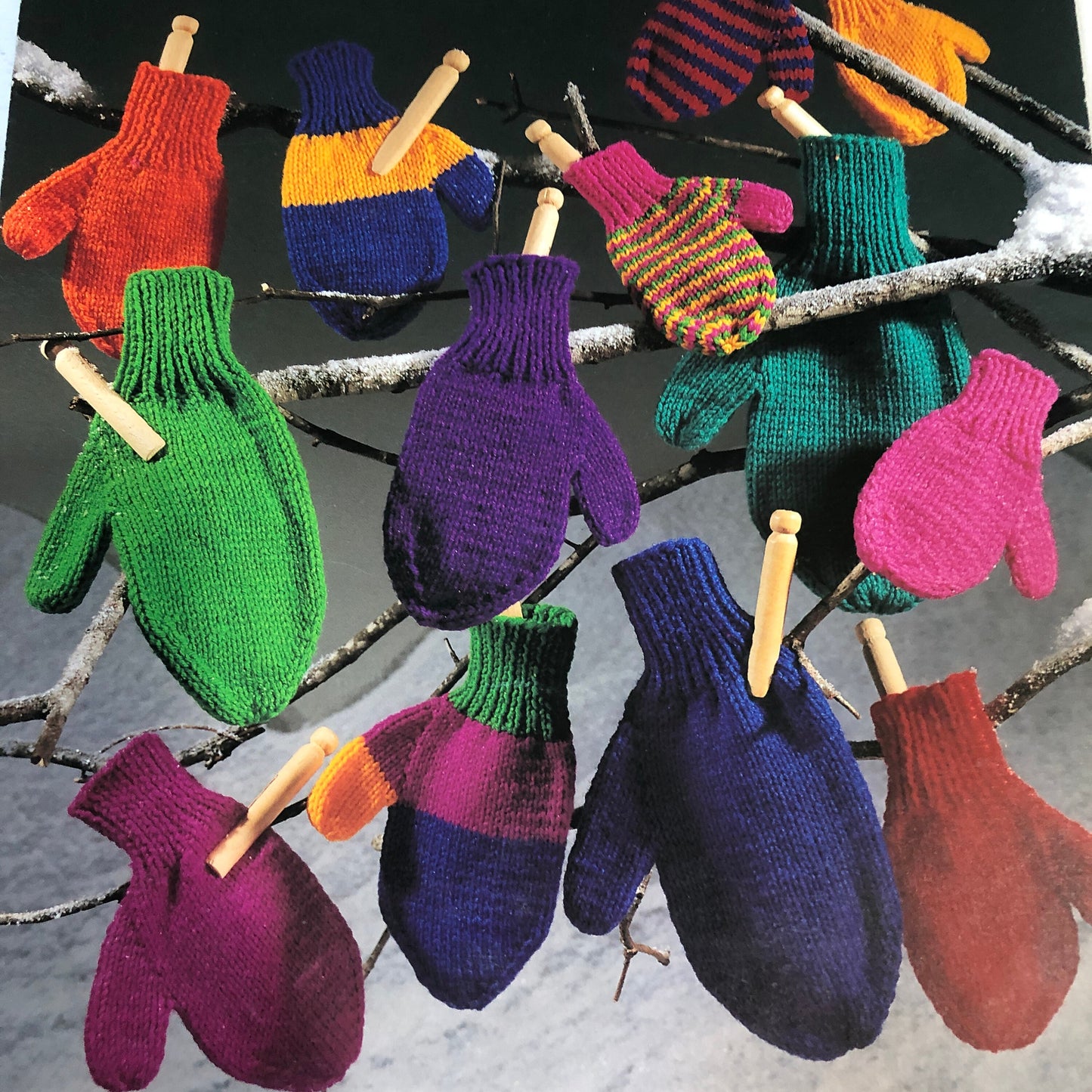 Leisure Arts, Many Mittens, Mary Lamb Becker, Vintage 1993 Knitting Leaflet 2473