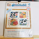 Dimensions, Stitchables, Country Foursome, Barbara Mock, Vintage 1993 Counted Cross Stitch Kit*