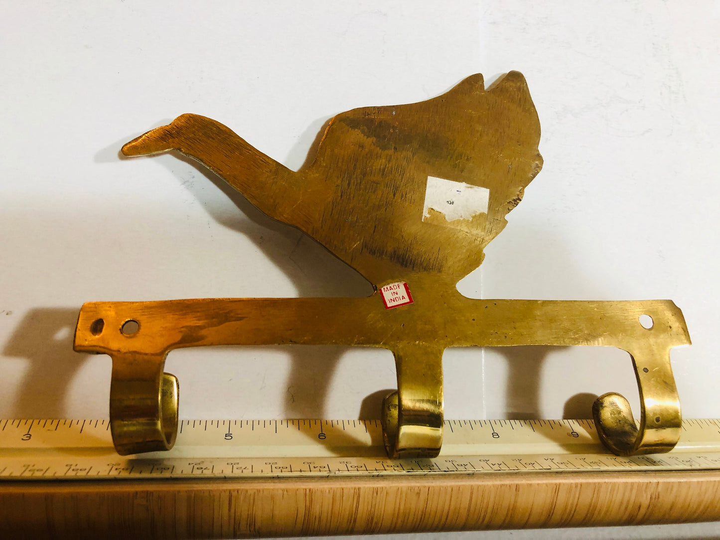 Limkin/Wild Bird, Triple Hook Brass Wall Hanger