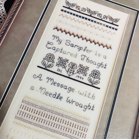 The Needle's Work, Captured Thought Sampler, Vintage 1994, Counted Cross Stitch Chart*