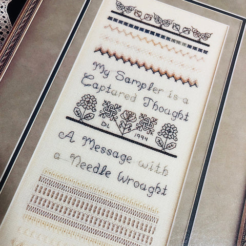 The Needle's Work, Captured Thought Sampler, Vintage 1994, Counted Cross Stitch Chart*