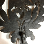 Cast Iron Trivet, Eagle,  Heart, Palm Leaves, Vintage Collectible