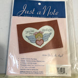 Just a Note, You're An Angel, 8046, Vintage 2000, Counted Cross Stitch Greeting Card Kit
