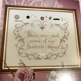 in a gentle fashion, My Favorite Things, Linda Palmer, Vintage 1995, Counted Cross Stitch Chart*