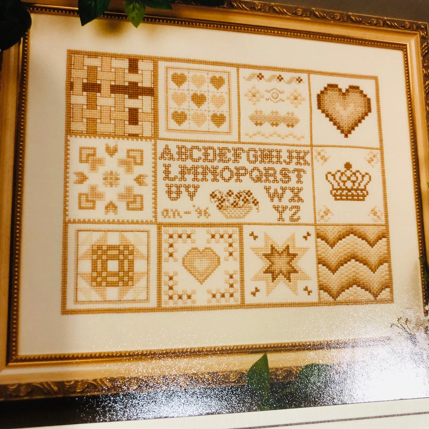 Canterbury, A Sampler of Stitches, Leaflet 45, Vintage 1996, Counted Cross Stitch Chart