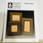 Heart In Hand, Simple Samplers, Vintage 2000, Counted Cross Stitch Chart