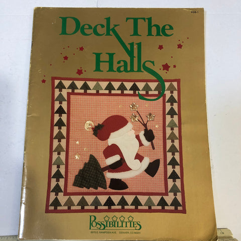 Leisure Arts, Deck the Halls, Vintage 1992, Quilting Booklet